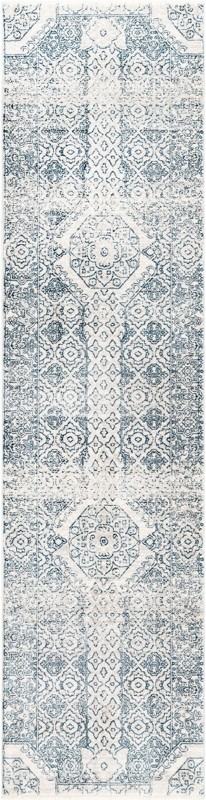 2' x 8' Bradshaw · Border rug, gray