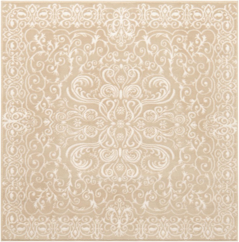Harley · Damask rug, beige and ivory