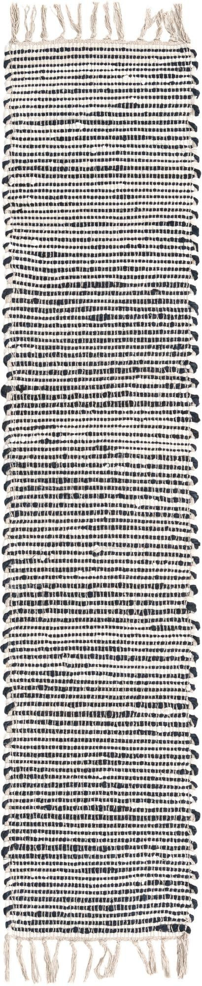 1' 2 x 6' 1 Milbank · Striped Chindi Rug, navy and ivory