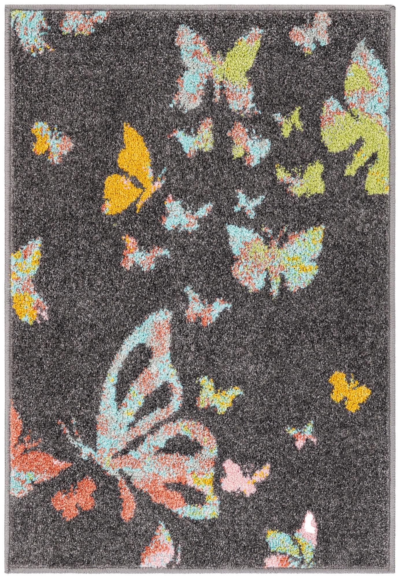 2' 2 x 3' Radcliffe · Pictoral rug, charcoal gray