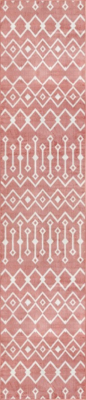2' 7 x 12' Eugene · Diamond rug, pink