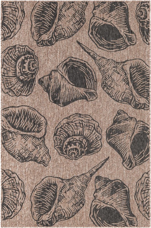 5' 3 x 8' Arcata · Pictoral Outdoor Rug, brown and black