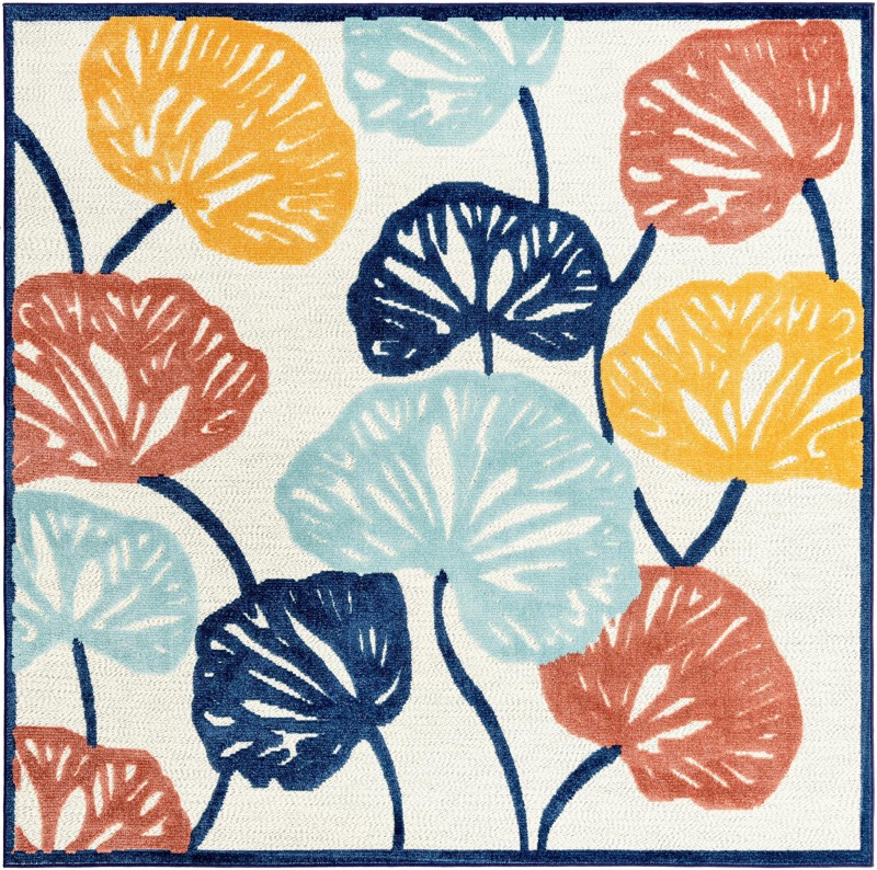 Slade · Border Outdoor Rug, ivory
