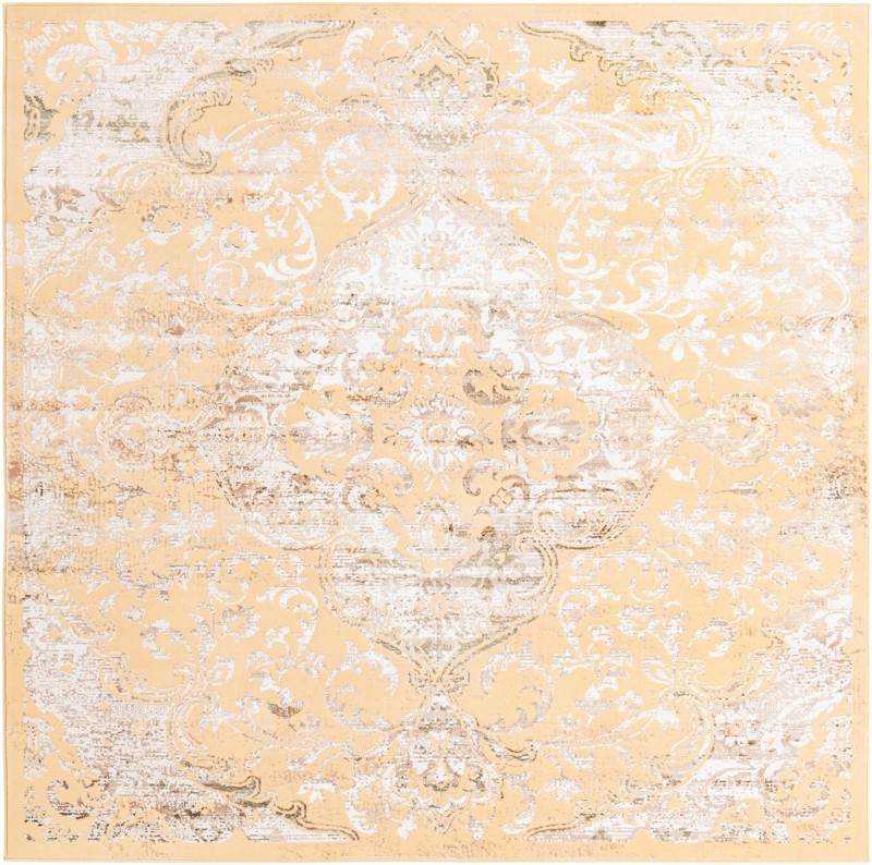 Hilton · Damask rug, yellow
