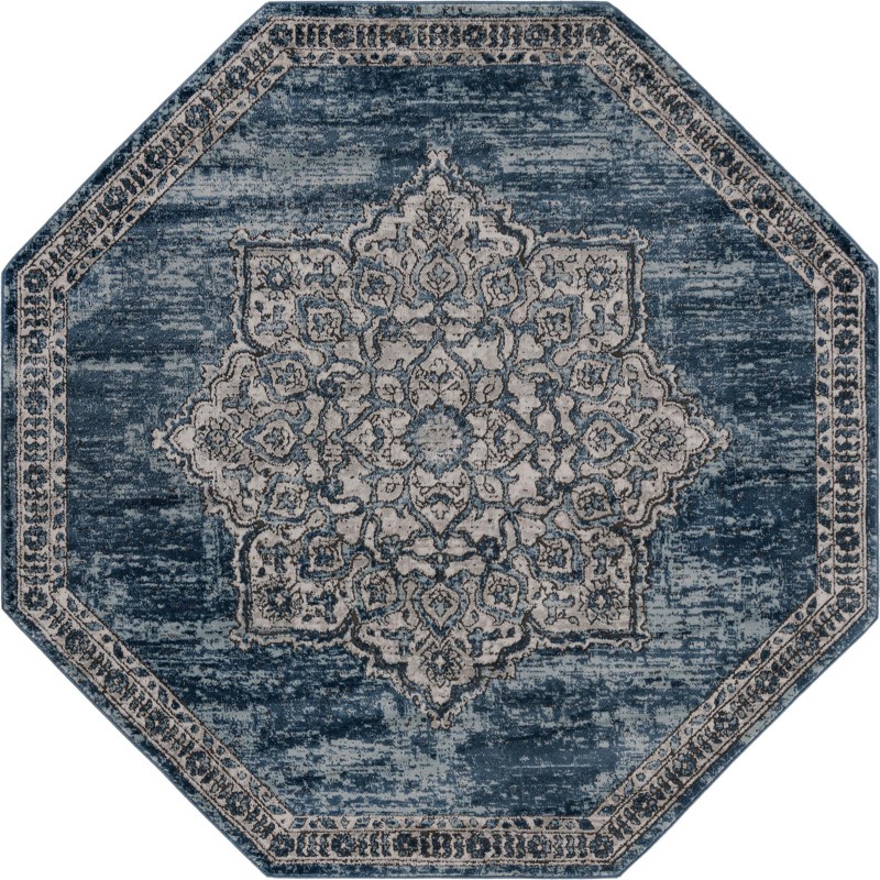 Wade · Border rug, blue