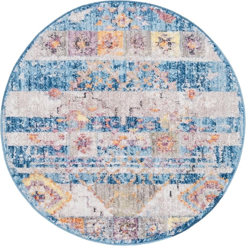 3' 3 x 3' 3 Shelby · Geometric rug, blue