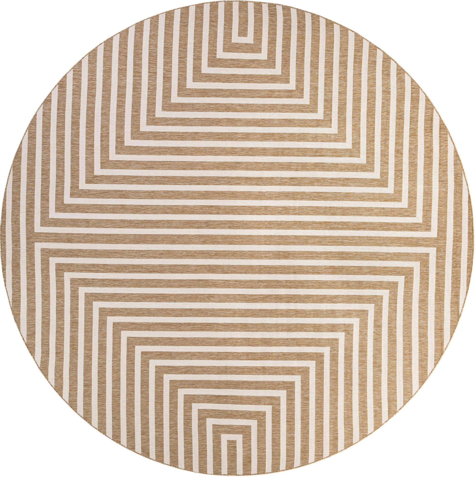 13' x 13' Gorse · Geometric Outdoor Rug, taupe