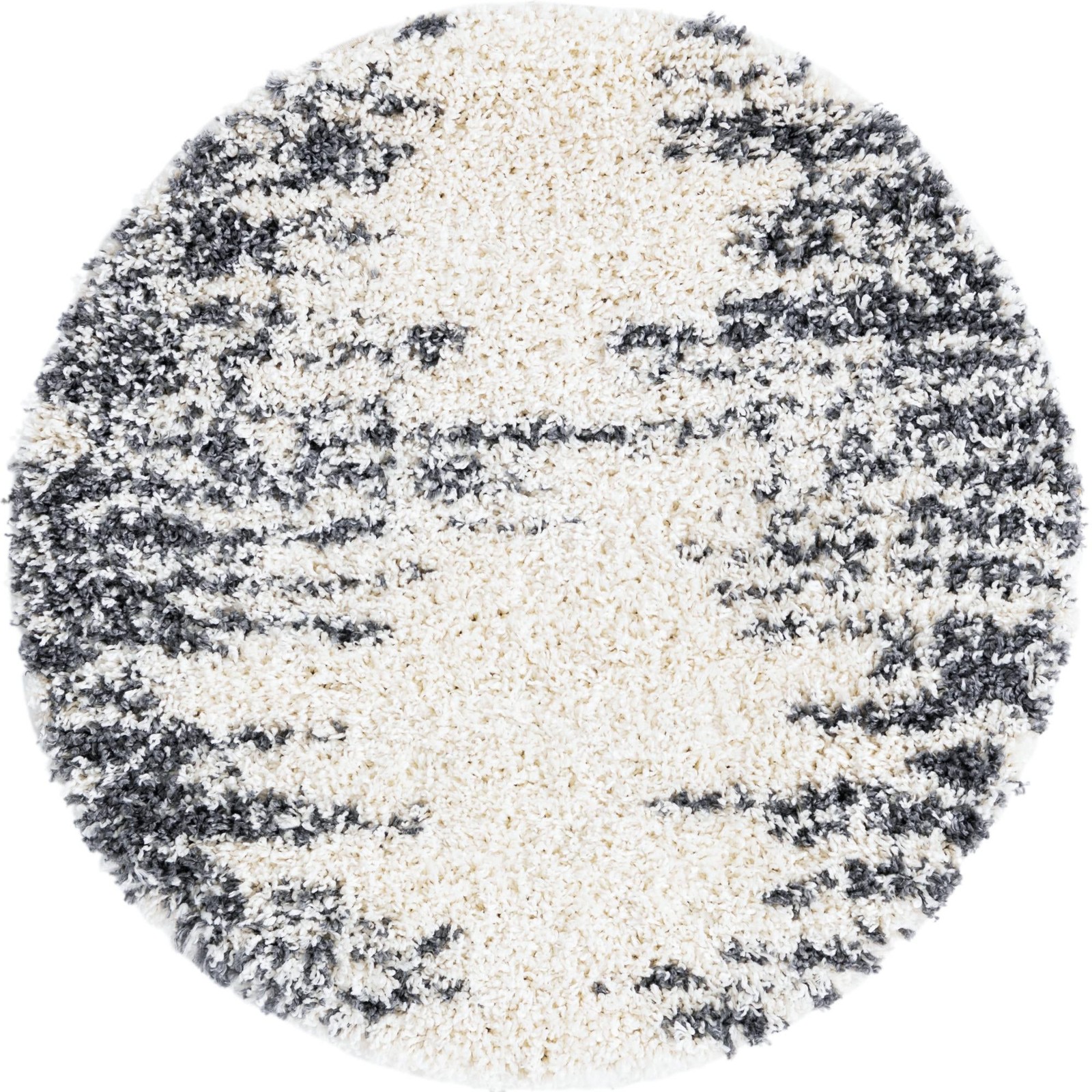 3' 3 x 3' 3 Felton · Abstract Shag Rug, white