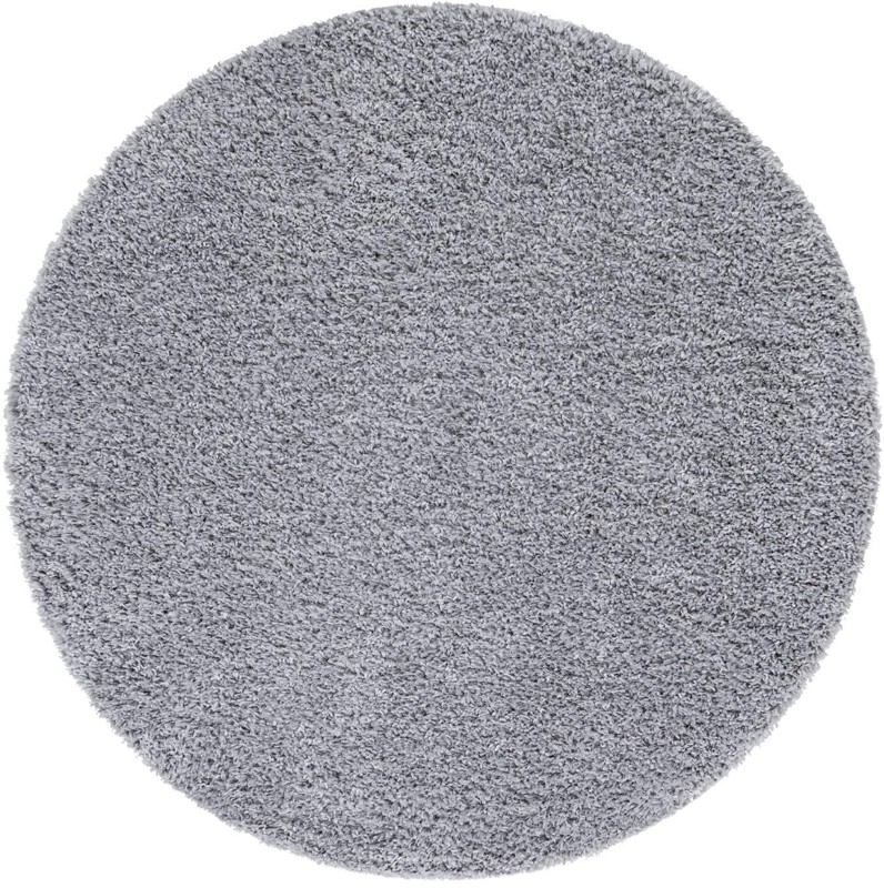 4' x 4' Dunham · Solid Shag Rug, lgrey