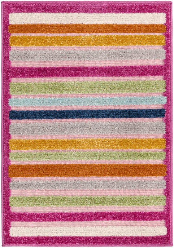 2' x 3' Wesley · Striped Outdoor Rug, pink