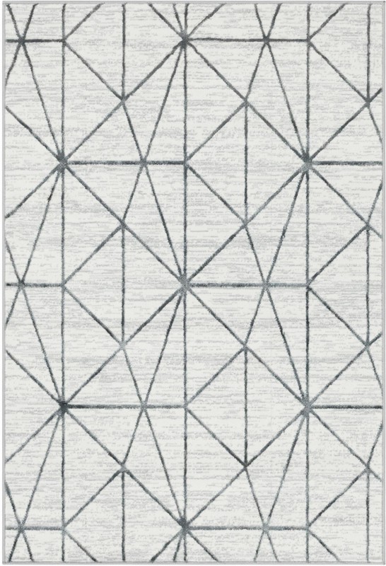 4' x 6' Gilman · Geometric rug, white