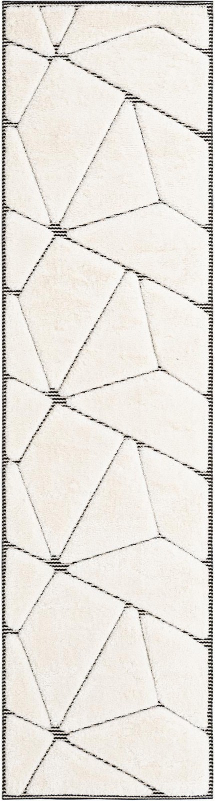 2' 7 x 10' Sutter · Geometric rug, ivory white