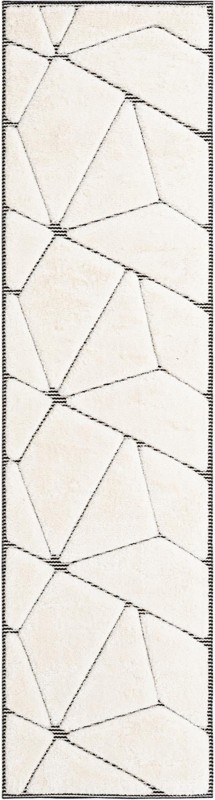 2' 7 x 10' Sutter · Geometric rug, ivory white