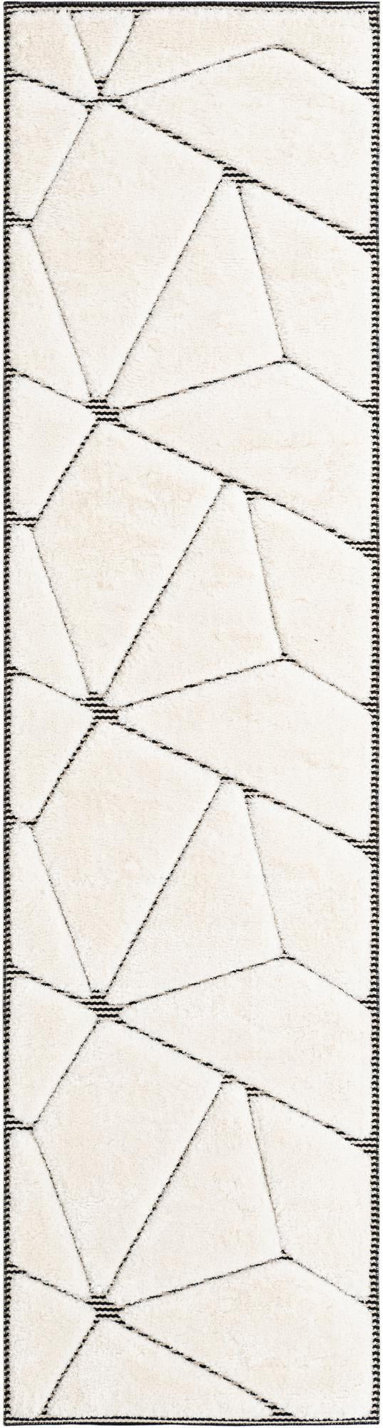 2' 7 x 10' Sutter · Geometric rug, ivory white