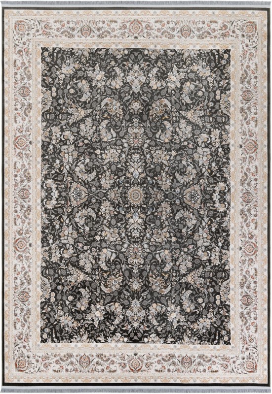 Langdon · Border rug, black