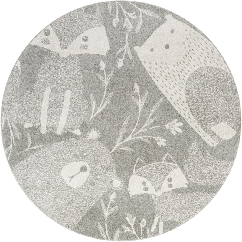 Colgan · Floral / botanical rug, gray