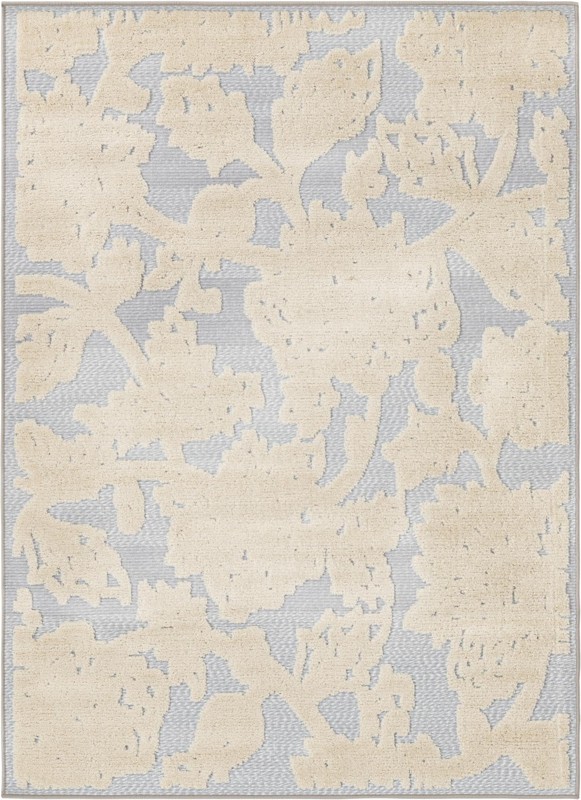 4' x 6' Lidell · Floral Outdoor Rug, gray and ivory