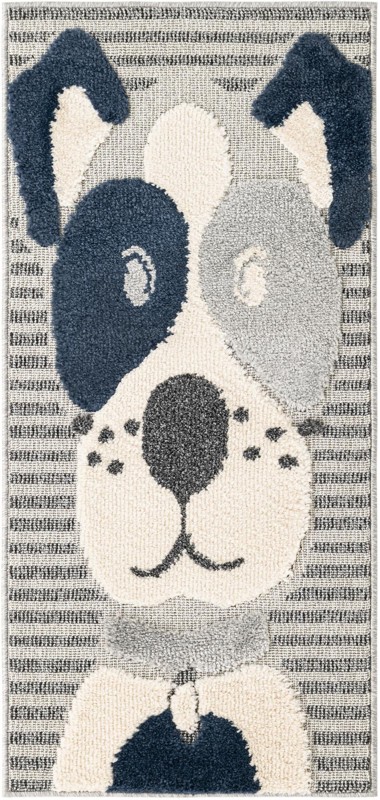 Rodney · Lines rug, blue and gray