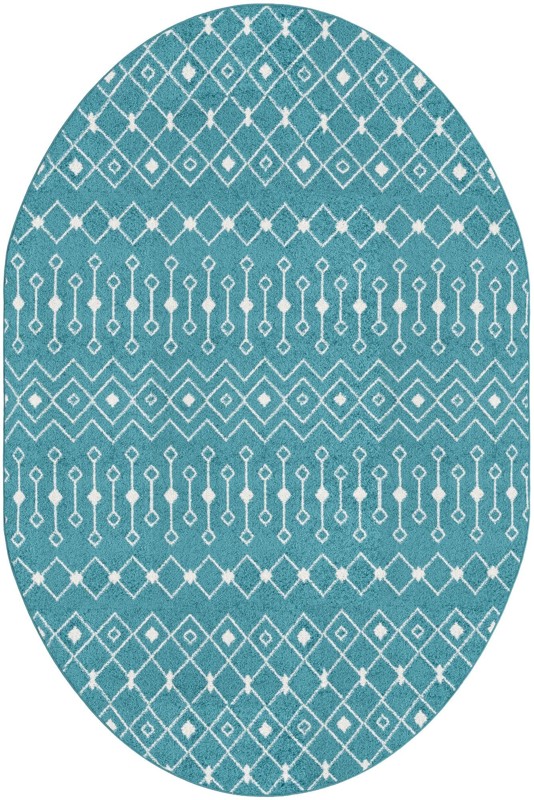 5' 3 x 8' Boswell · Diamond rug, turquoise