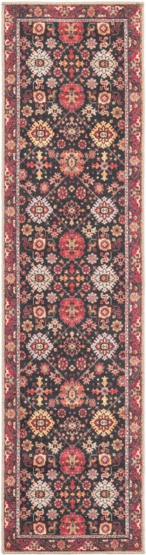 Carden · Border Washable Rug, black