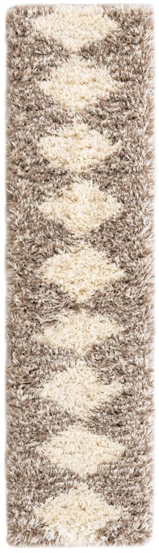 Carlton · Diamond Shag Rug, pearl and khaki