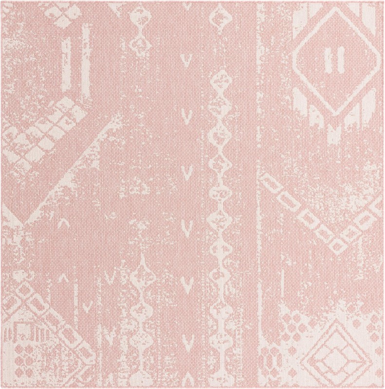 7' x 7' Wildman · Diamond Outdoor Rug, pink