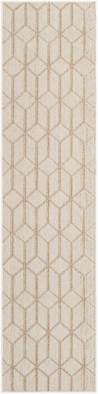 Jasper · Geometric diamond Outdoor Rug, beige and cream