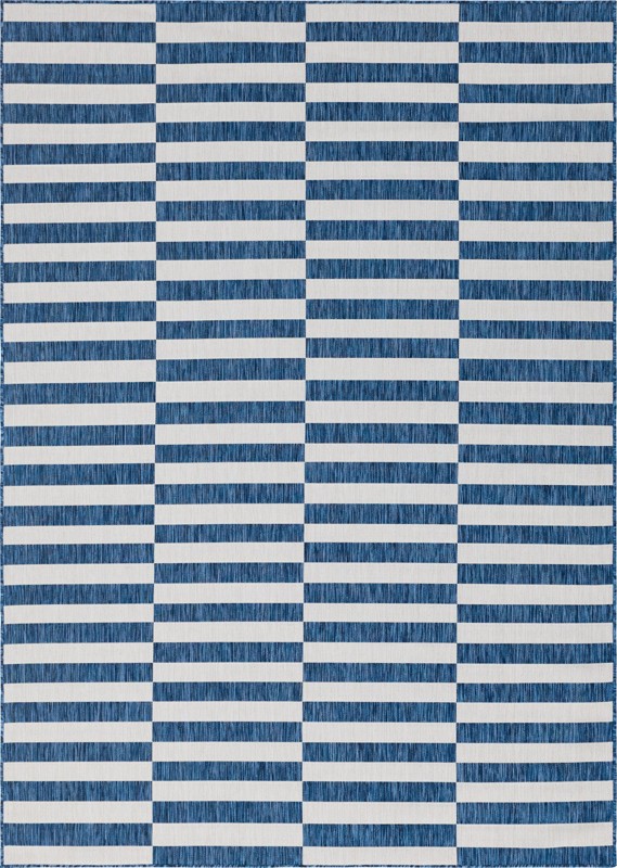 Ainsley · Geometric Outdoor Rug, blue