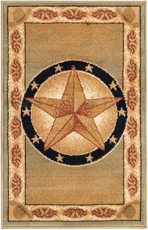 Heather · Border rug, green