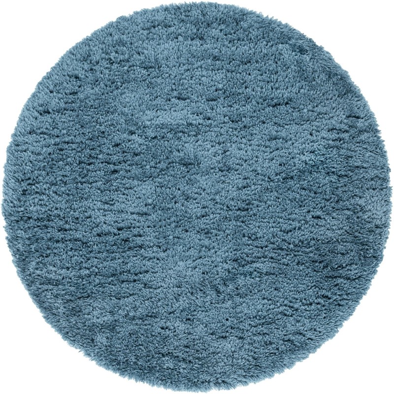6' x 6' Olympia · Solid shag rug, aegean blue