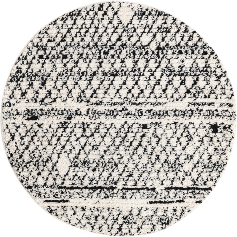 4' x 4' Walker · Diamond rug, cream