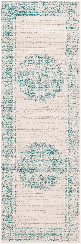 2' x 6' Leighton · Border rug, cream