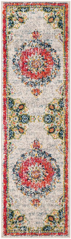 2' x 7' Amberley · Border rug, ivory