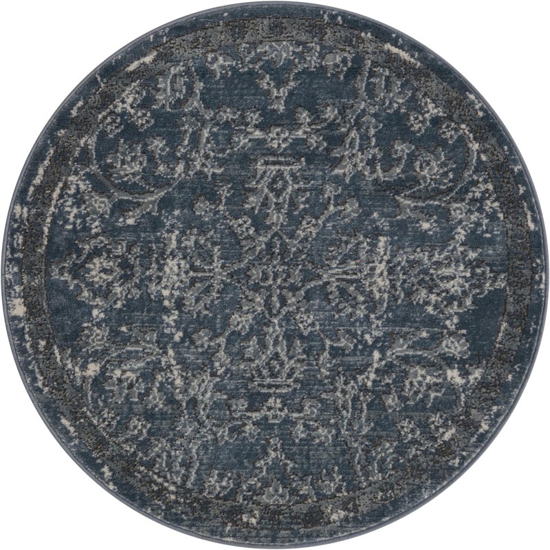 Lumley · Floral / botanical rug, blue