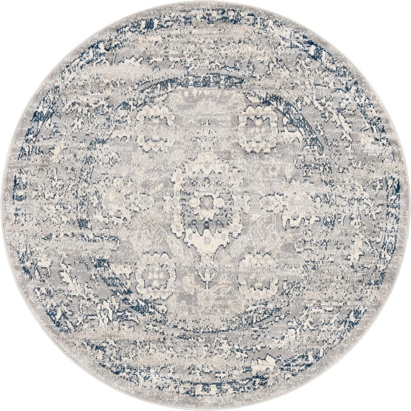 Appleby · Distressed traditional rug, gray and ivory