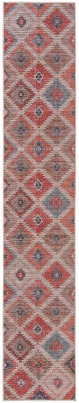Craddock · Southwestern diamond Washable Rug, rust and beige