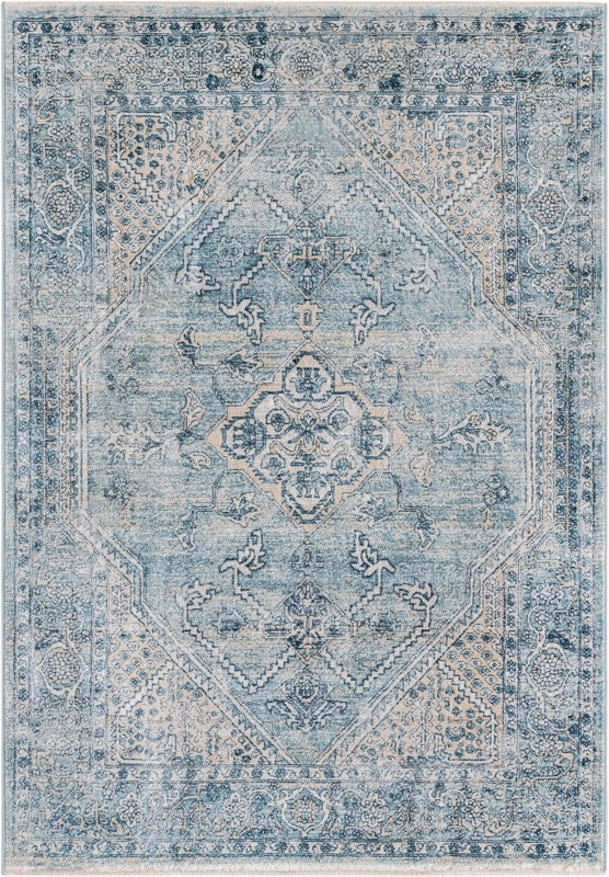 Opal · Border rug, blue