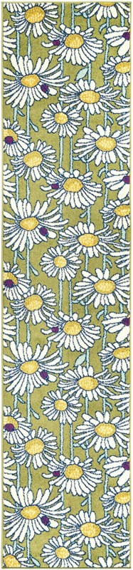 Nutmeg · Floral / botanical rug, green