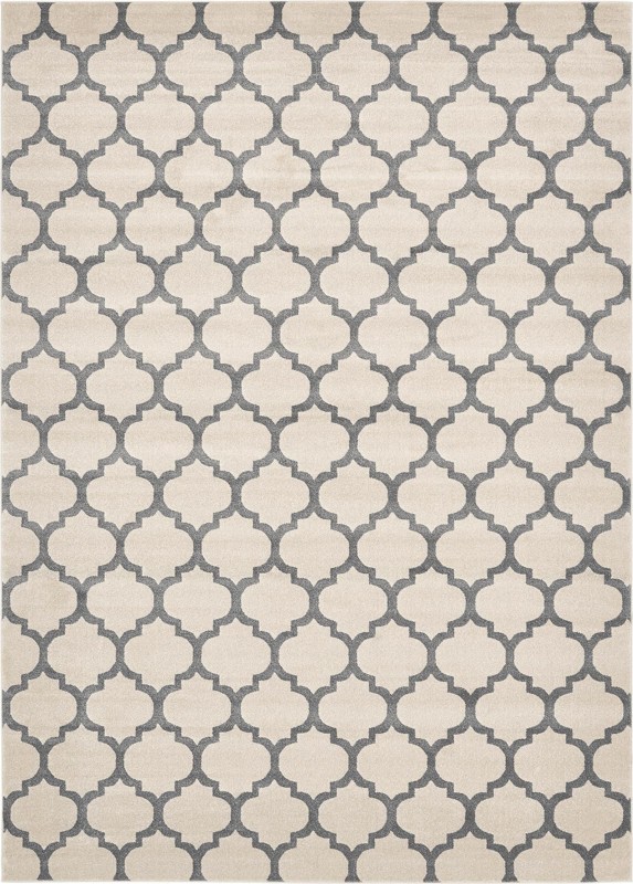 10' x 14' Arkwright · Trellis rug, beige and gray