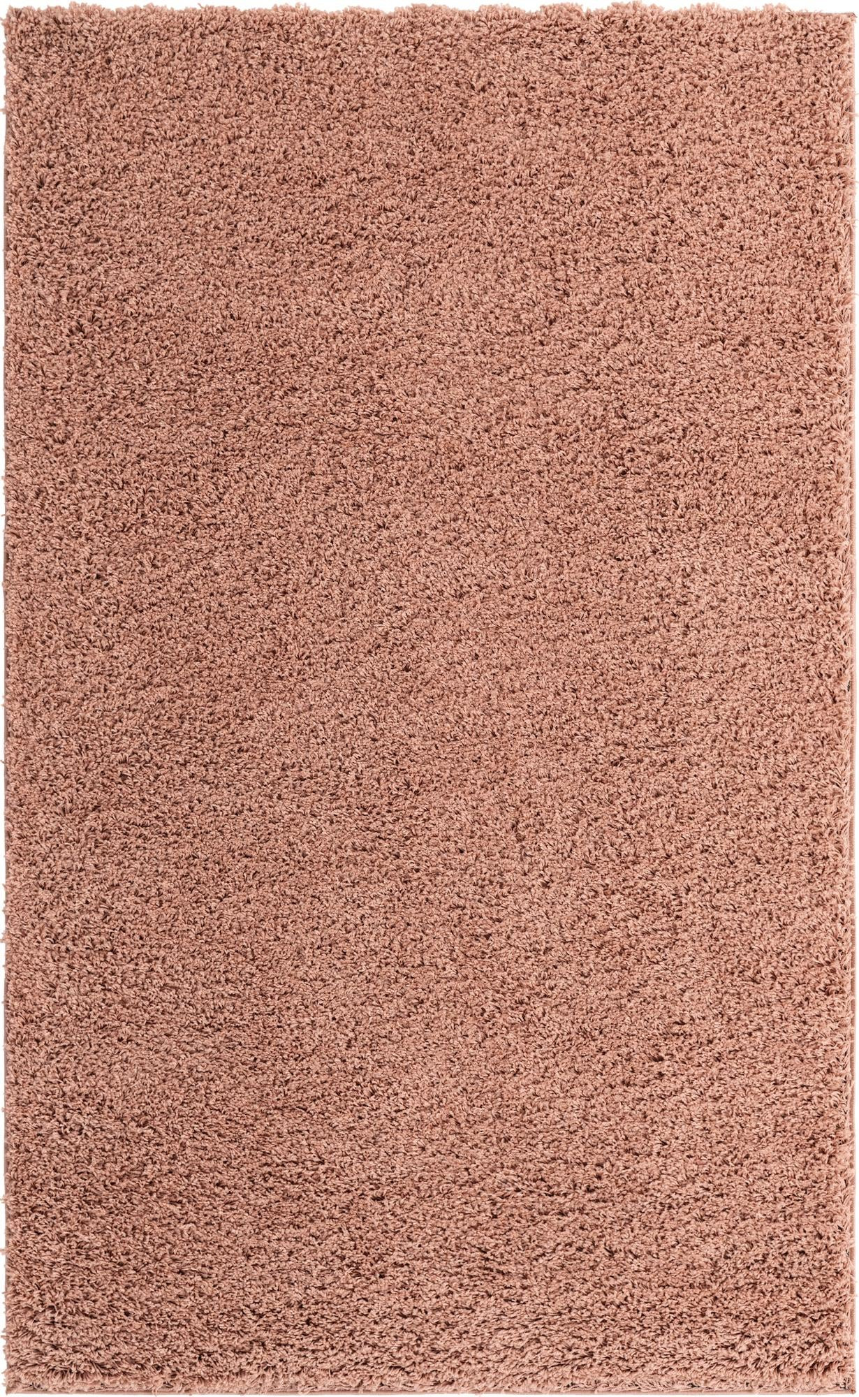 5' x 8' Hartwell · Solid Shag Rug, rosepink