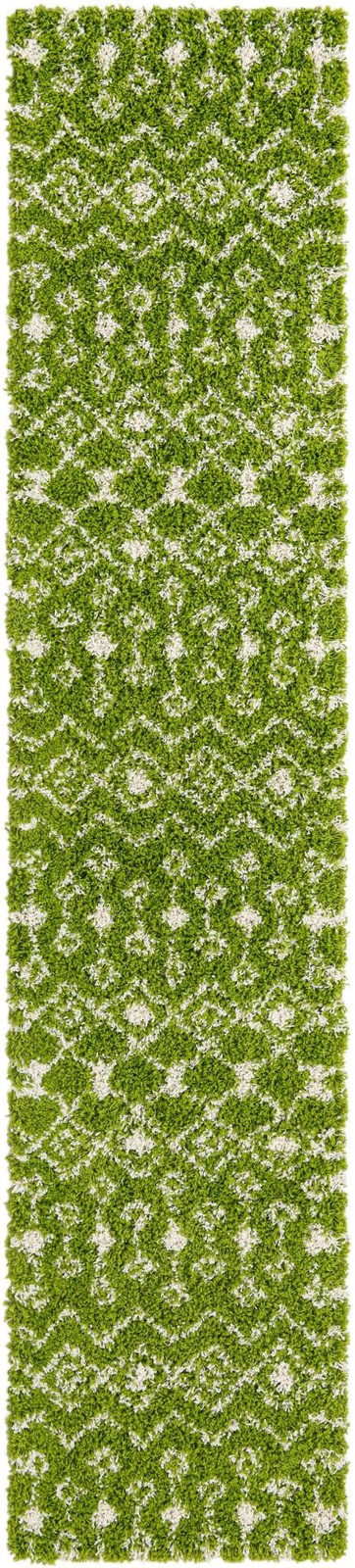 2' 7 x 12' Bayley · Diamond Shag Rug, green