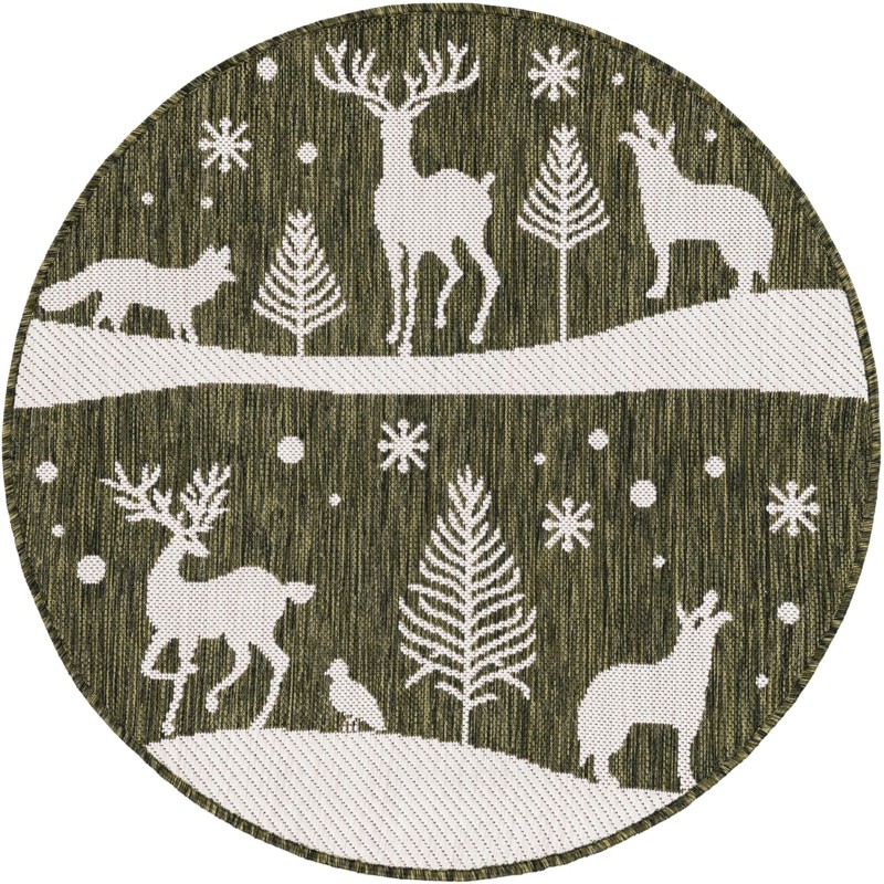 Cashel · Pictoral Outdoor Rug, green