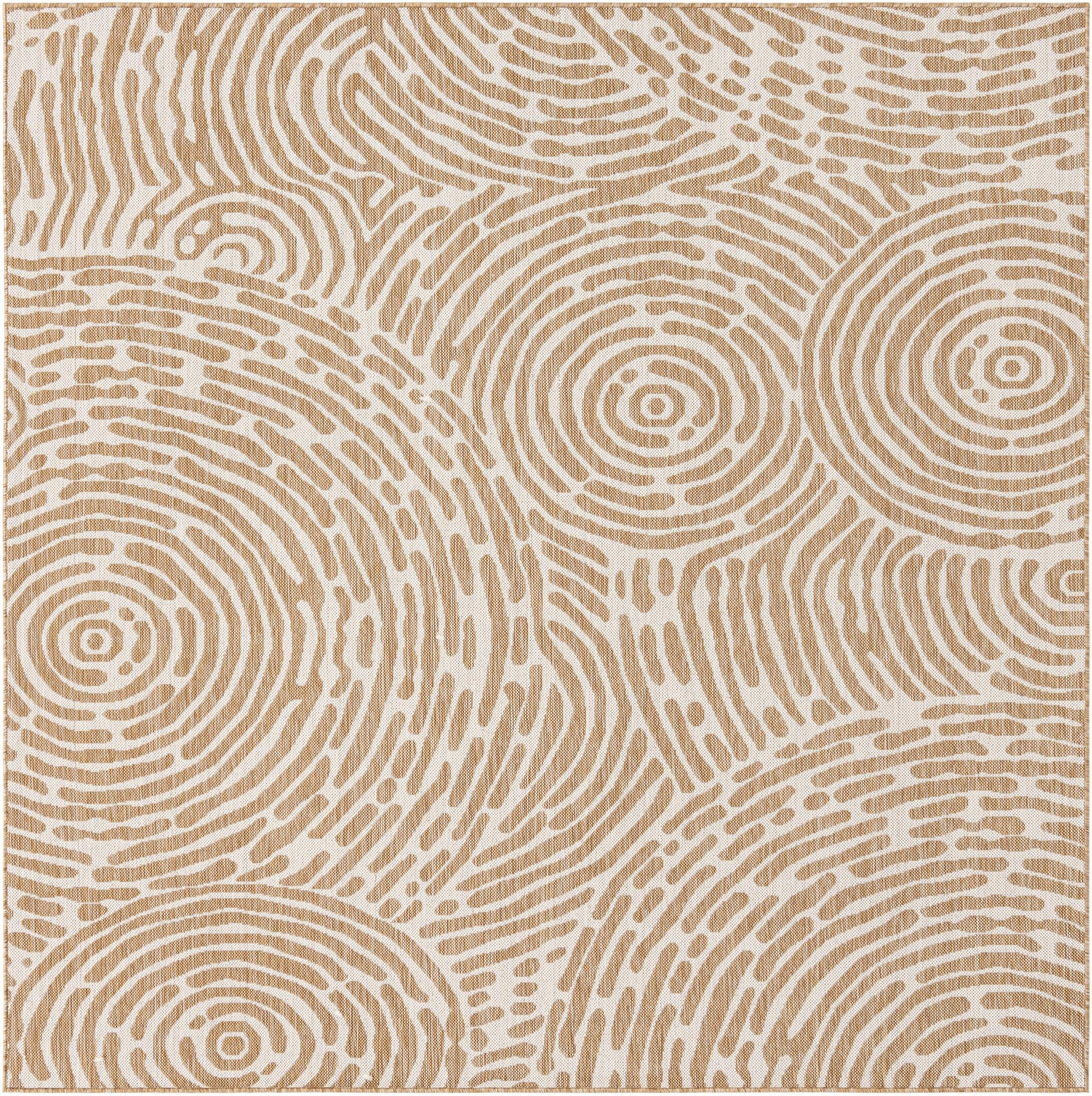 7' 10 x 7' 10 Grafton · Abstract Outdoor Rug, taupe