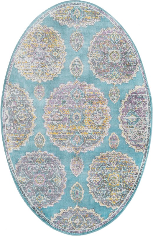 Mather · Medallion rug, blue