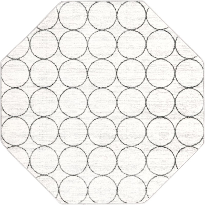 Corvallis · Geometric rug, white