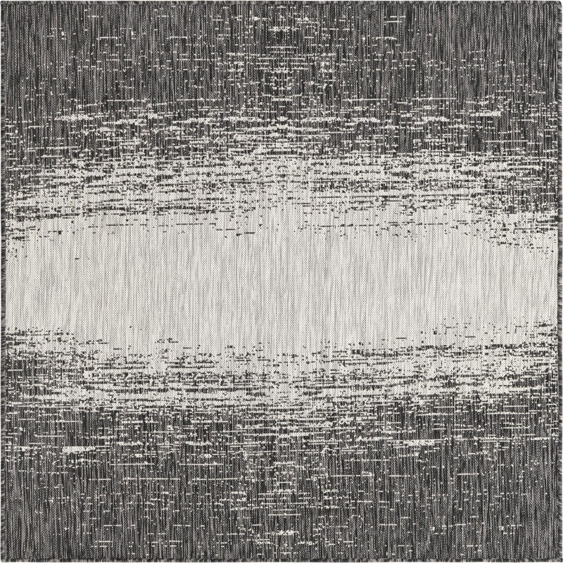 5' 3 x 5' 3 Buell · Abstract Outdoor Rug, charcoal