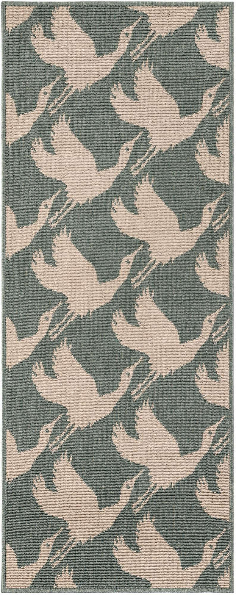 2' x 5' Hanover · Pictoral Outdoor Rug, stone blue
