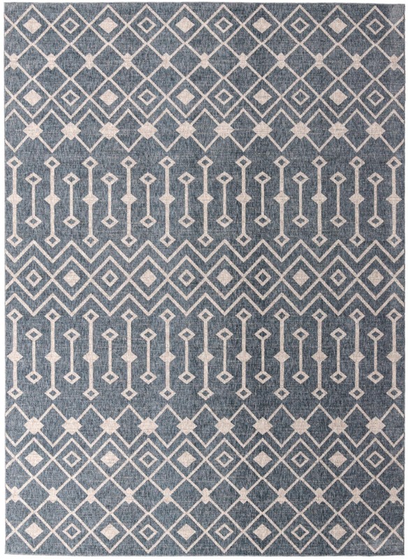 10' x 13' Harlan · Chevron rug, harbor blue