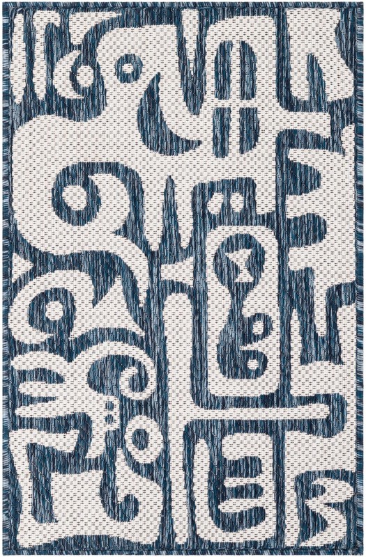 2' x 3' Hungerford · Abstract Outdoor Rug, blue