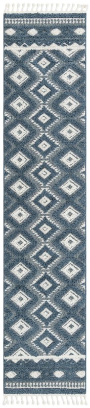 2' 7 x 12' Bernard · Diamond rug, blue